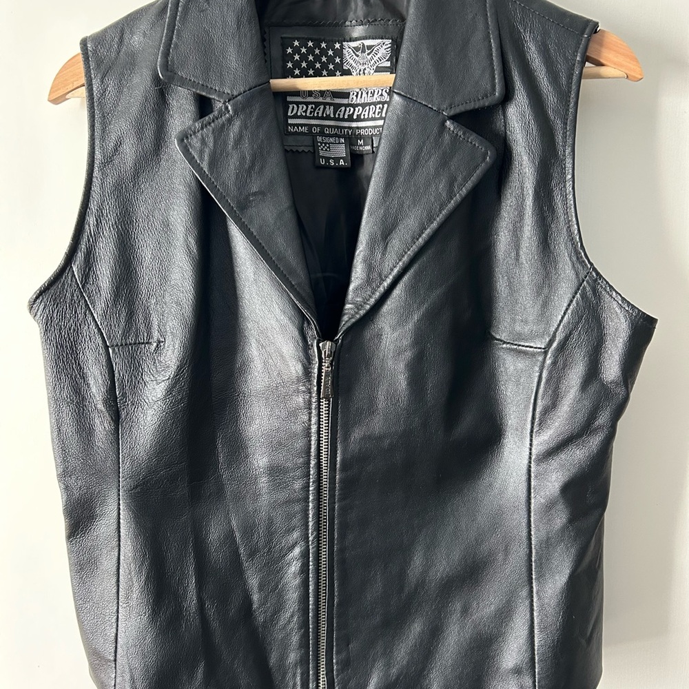 Dream Apparel Black Leather Vest